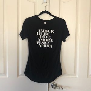 Old Navy Love Language Tee Small